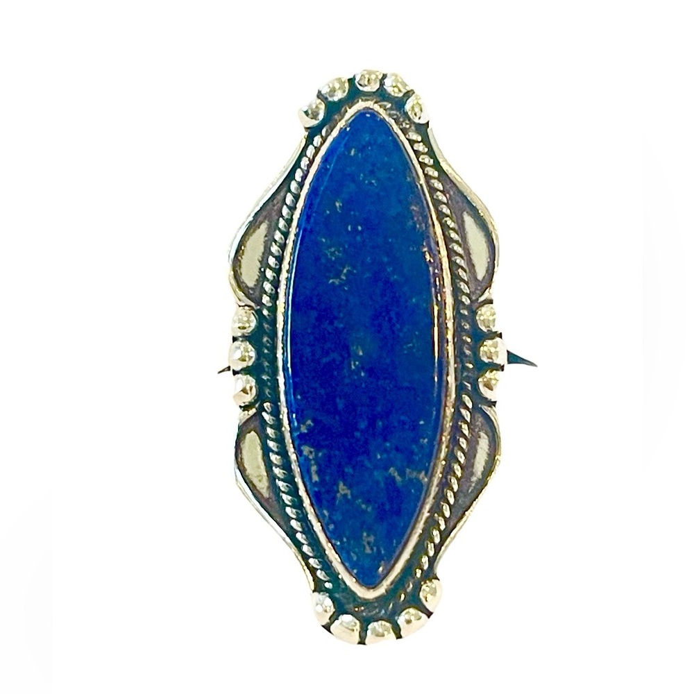 Lapis Lazuli Natural Gemstone Solid Sterling Ring